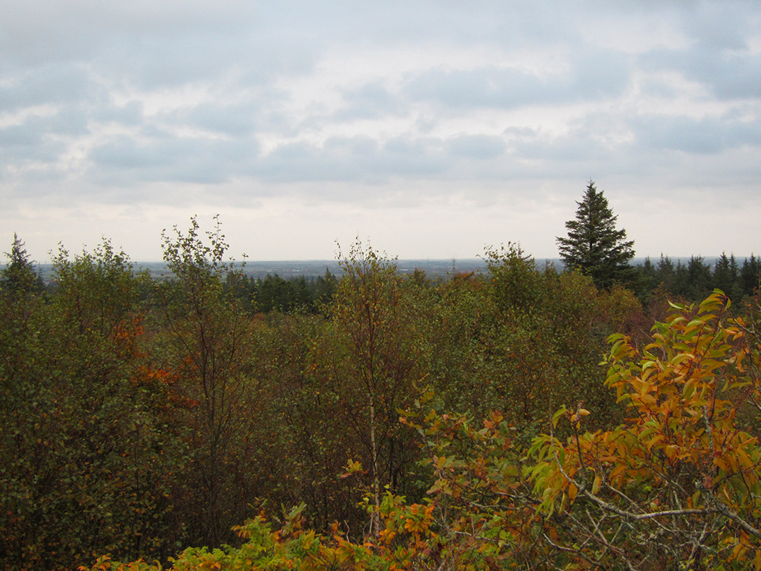 Blick vom Aussichtspunkt des blauen Berges bei Houstrup